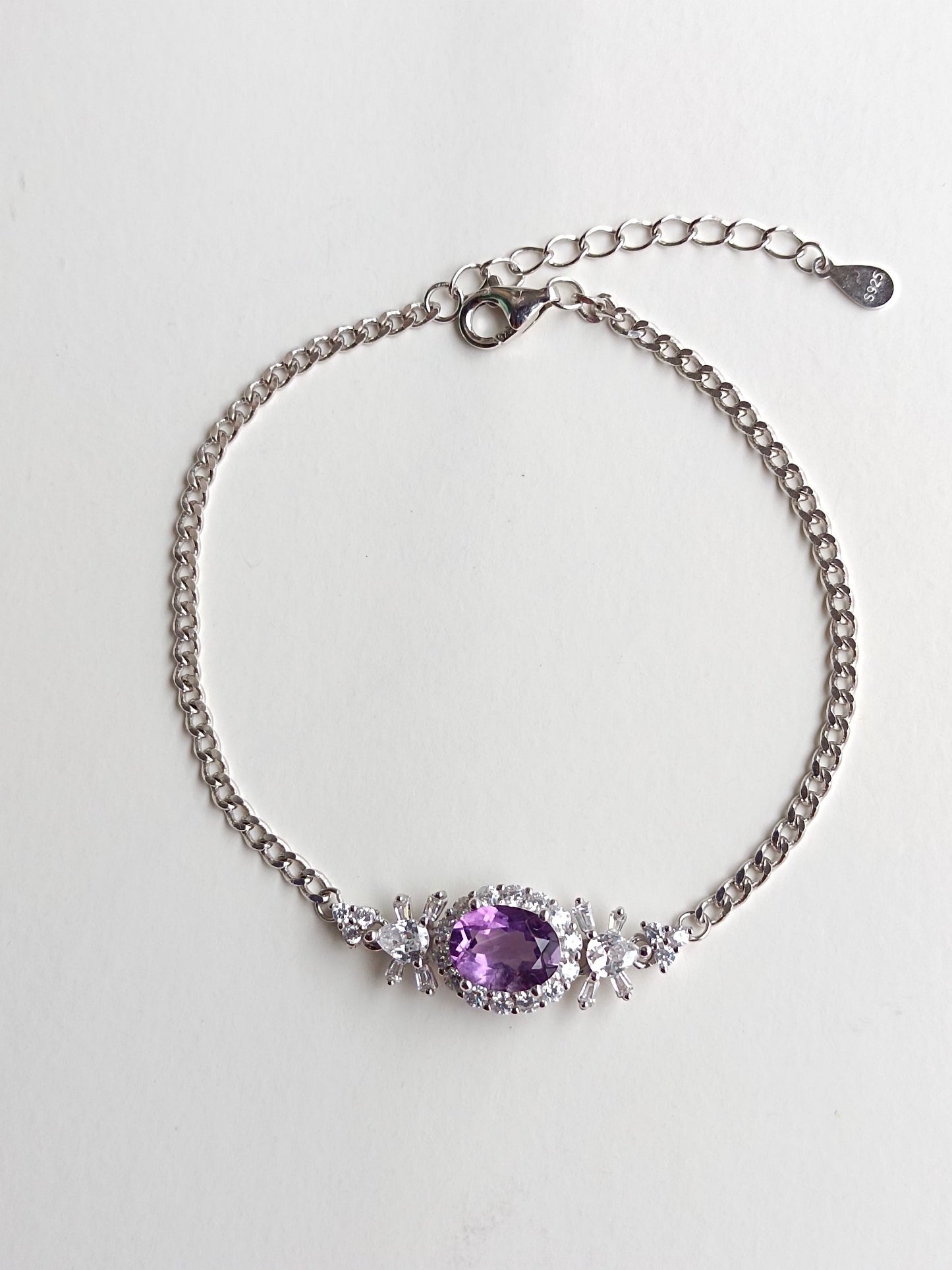 Gelang Amethyst Asli yang Elegan - Sekeping Barang Kemas untuk Percintaan Diraja