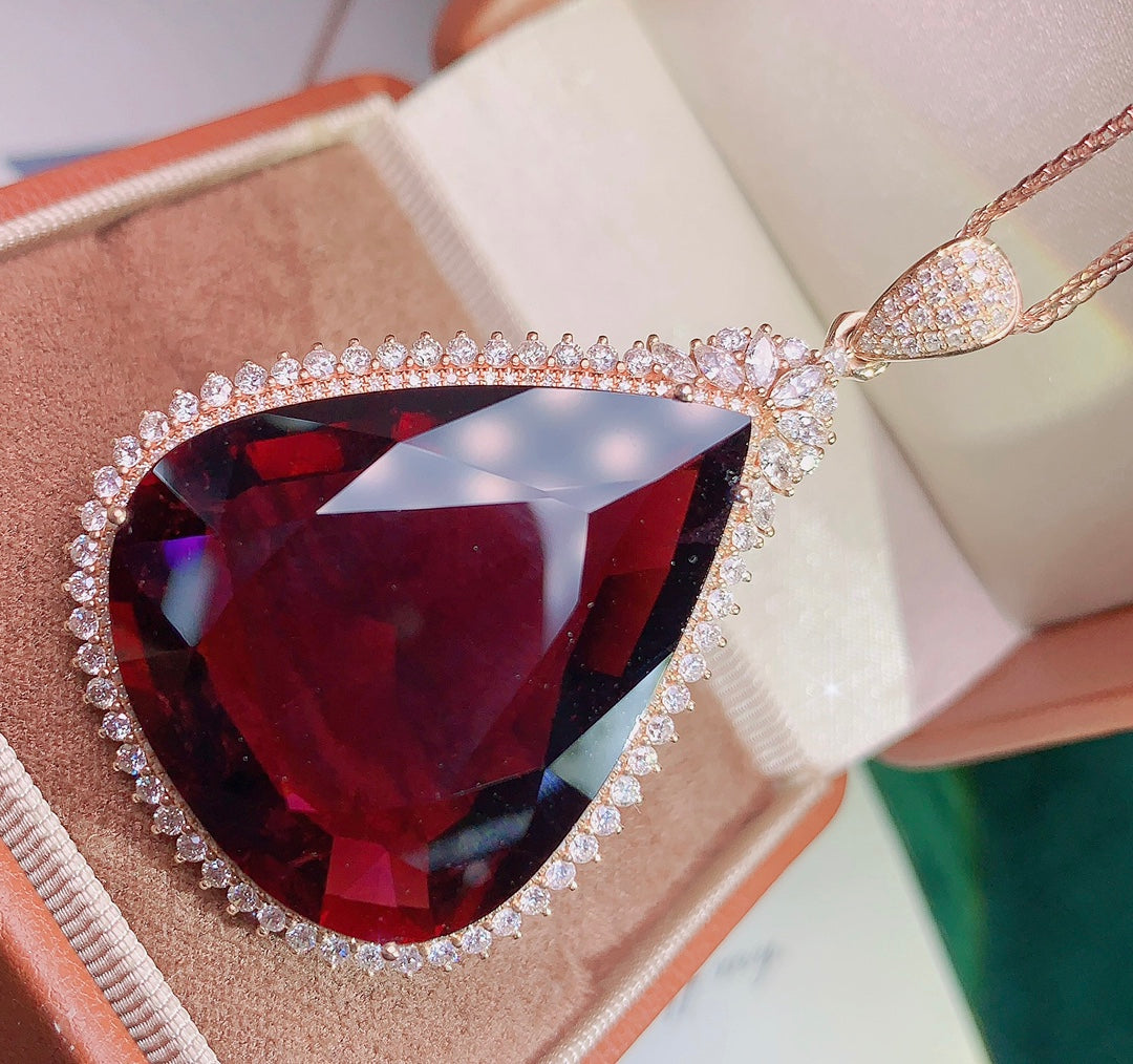 Exquisite Collector's Grade Large Carat Tourmaline Pendant - Fine Jewelry