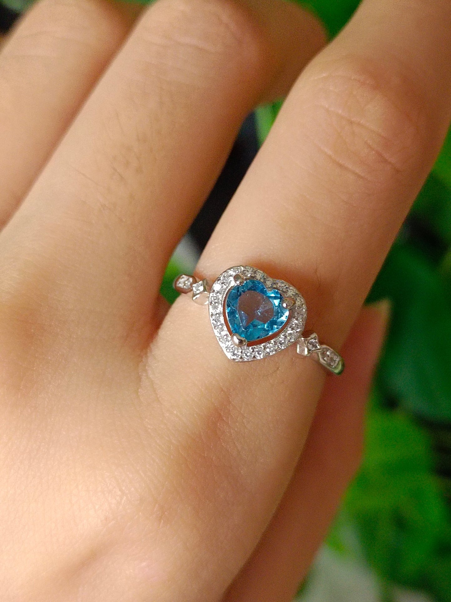 Heart-Shaped Swiss Blue Topaz Ring - Jewelry for the Sweet and Youthful Soul