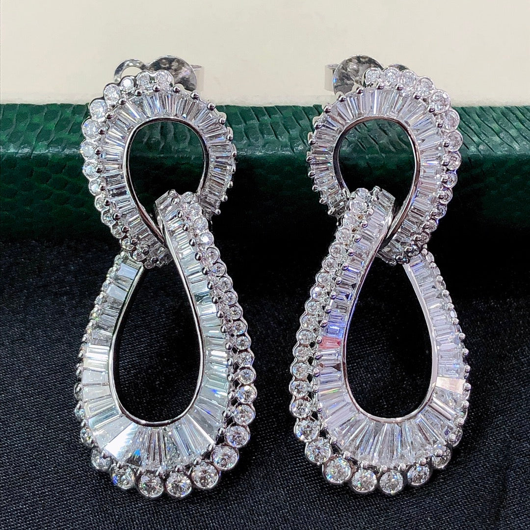 8-Word T-Shaped Diamond Earrings Jewelry - Jeweler.Jewelry