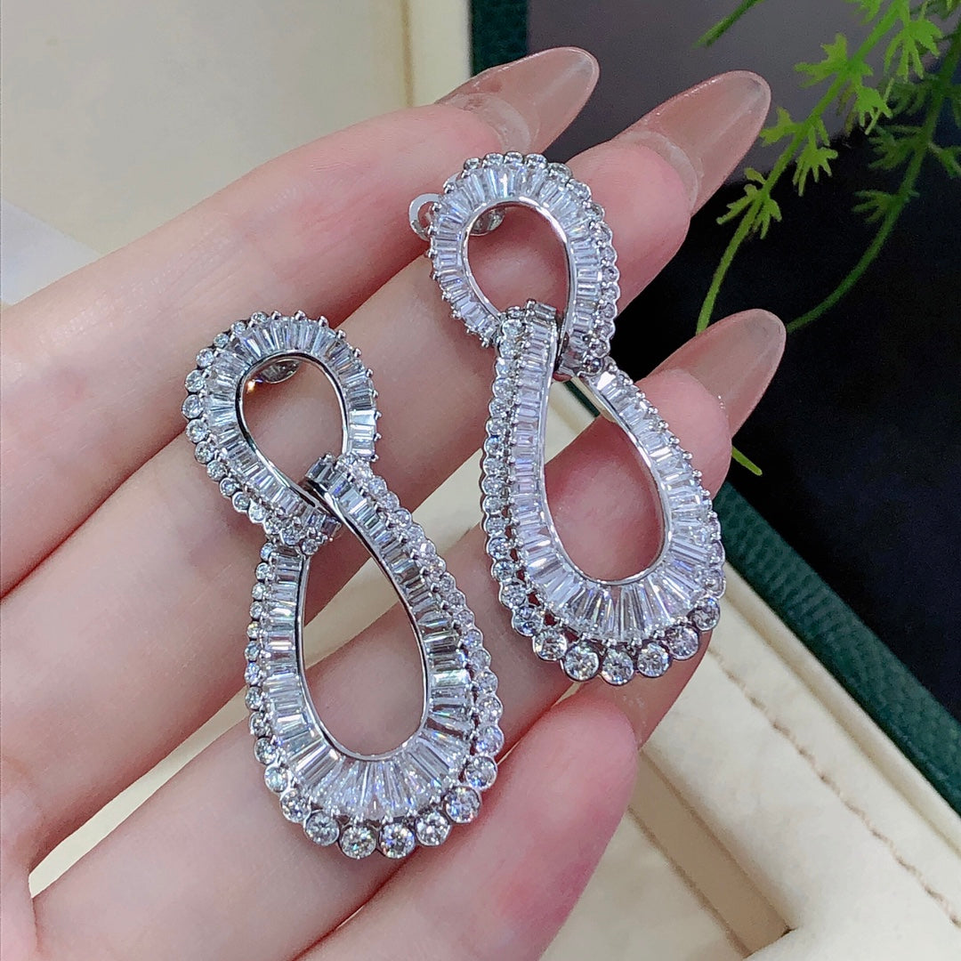 8-Word T-Shaped Diamond Earrings Jewelry - Jeweler.Jewelry