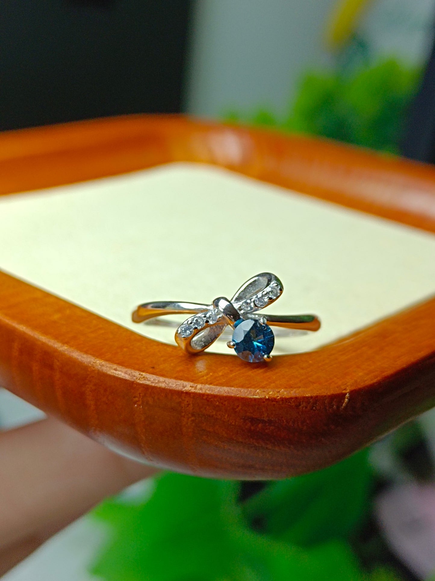 London Blue Topaz Ring - Elegant Butterfly Dream Jewelry