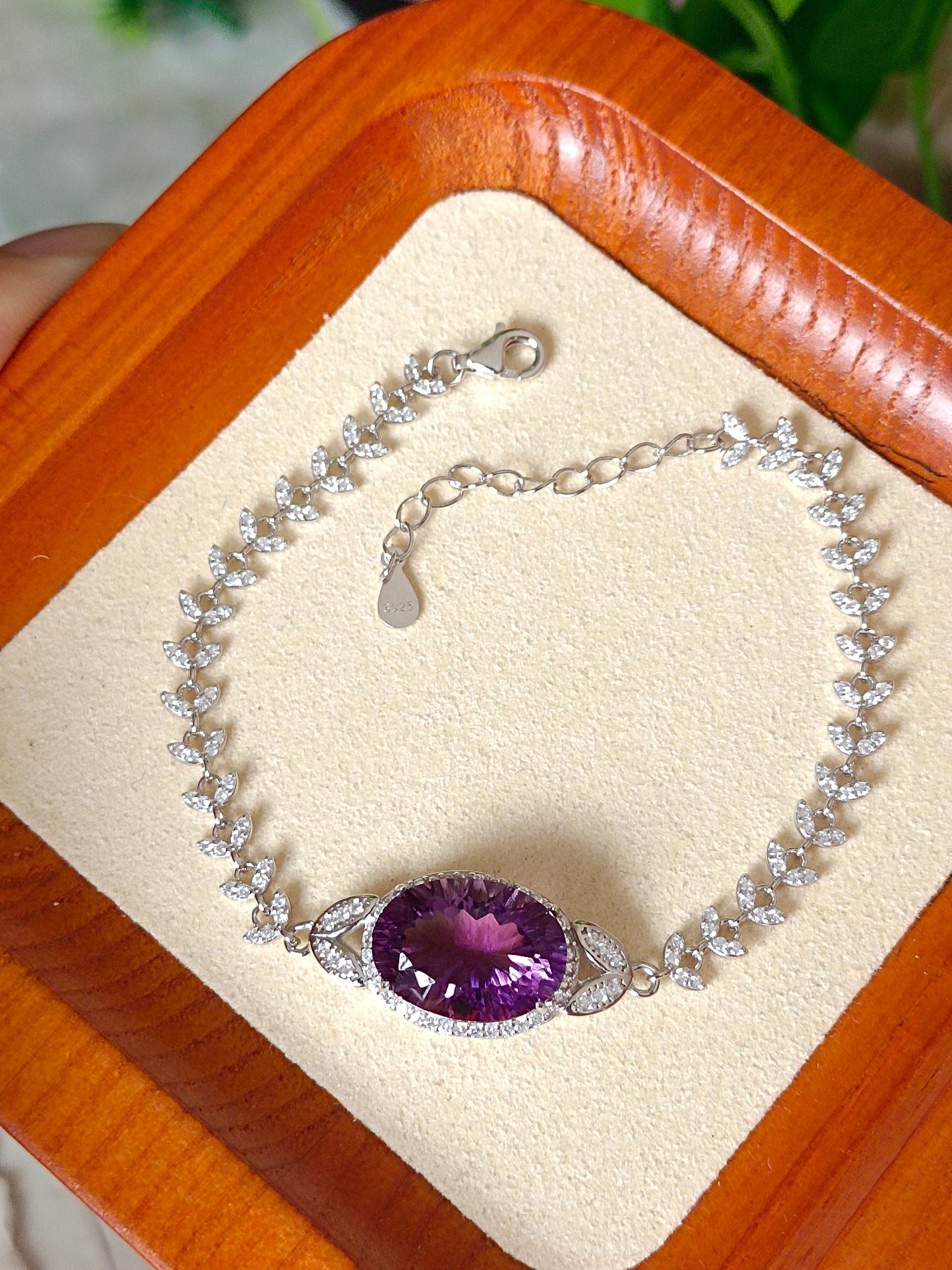 Natural Amethyst McSpike Bracelet - Exquisite Jewelry for Elegance and Prosperity