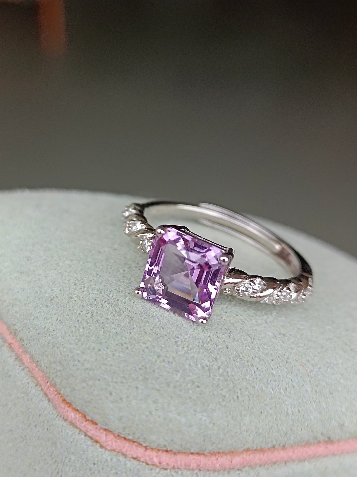 Cincin Amethyst Lavender Semulajadi - Barang Kemas Cantik untuk Romantik