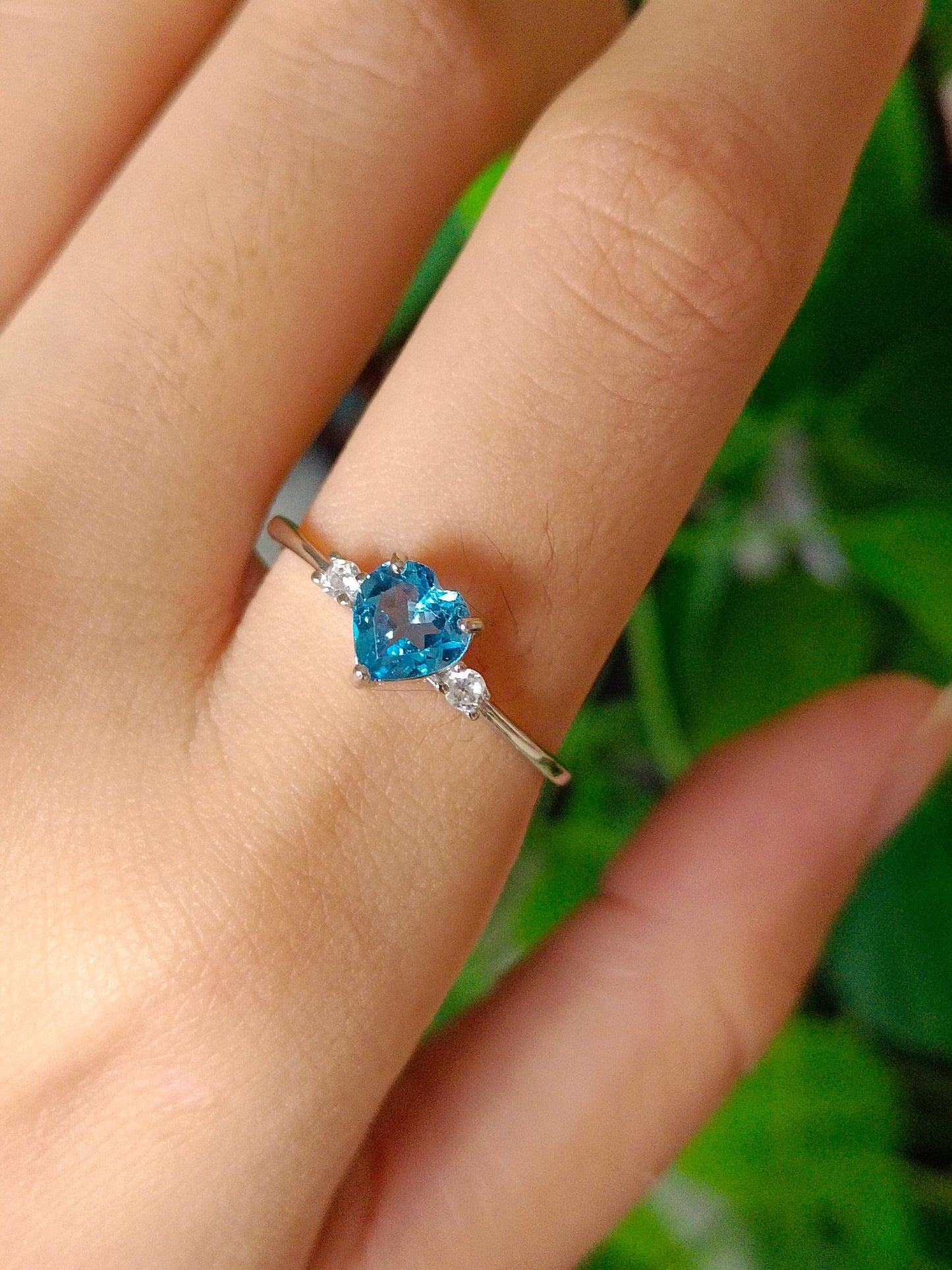 Natural Topaz Heart Ring - Unique Jewelry for Love Expressions