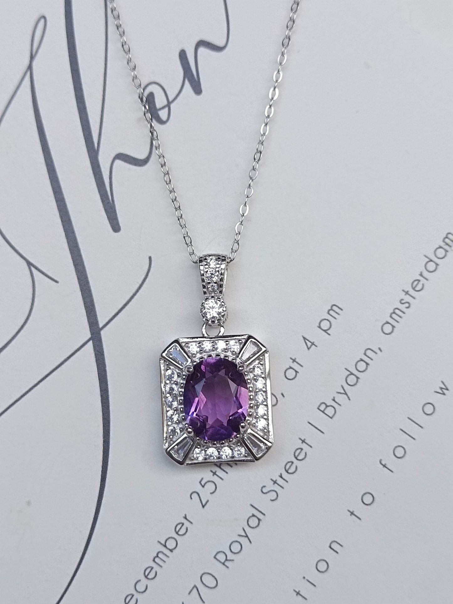 Exquisite Natural Amethyst Pendant Jewelry