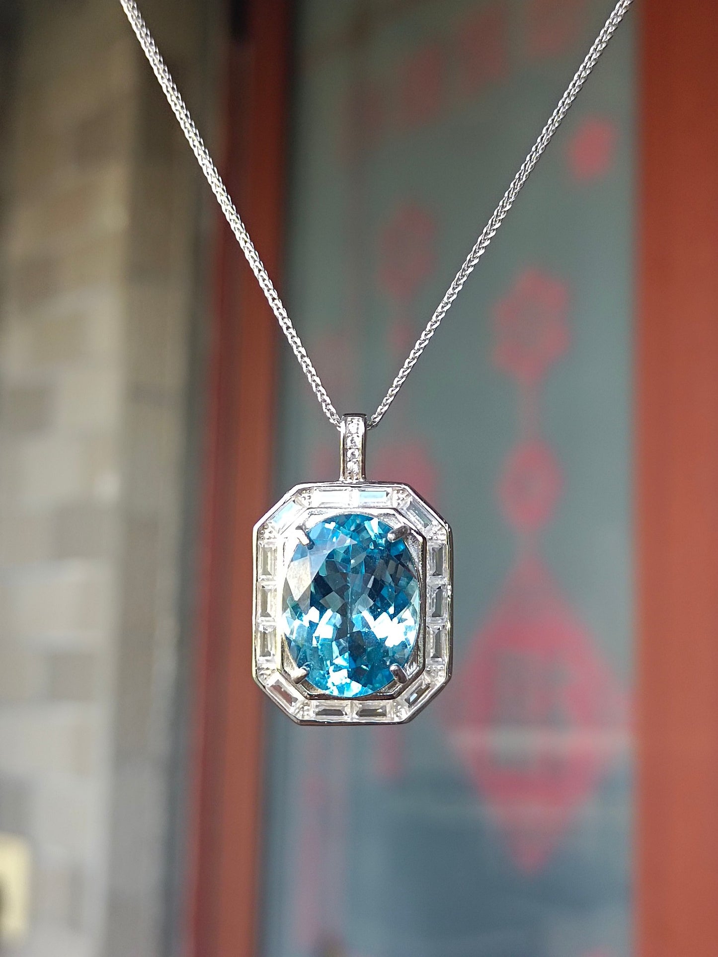 Exquisite Natural Topaz Luxury Pendant - A Jewelry Must-Have