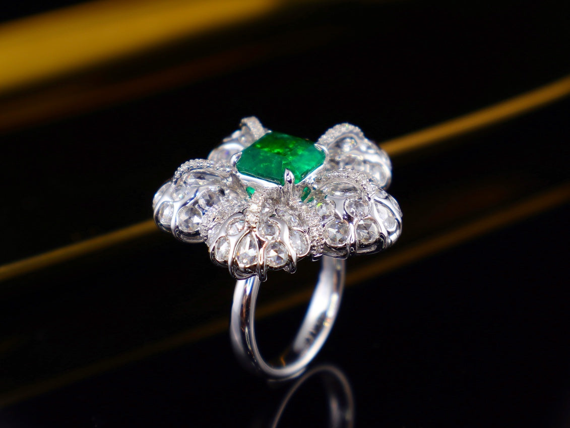 Emerald Ring/Pendant Two-in-One Design by Gilded Walton - Exclusive Jewelry Piece