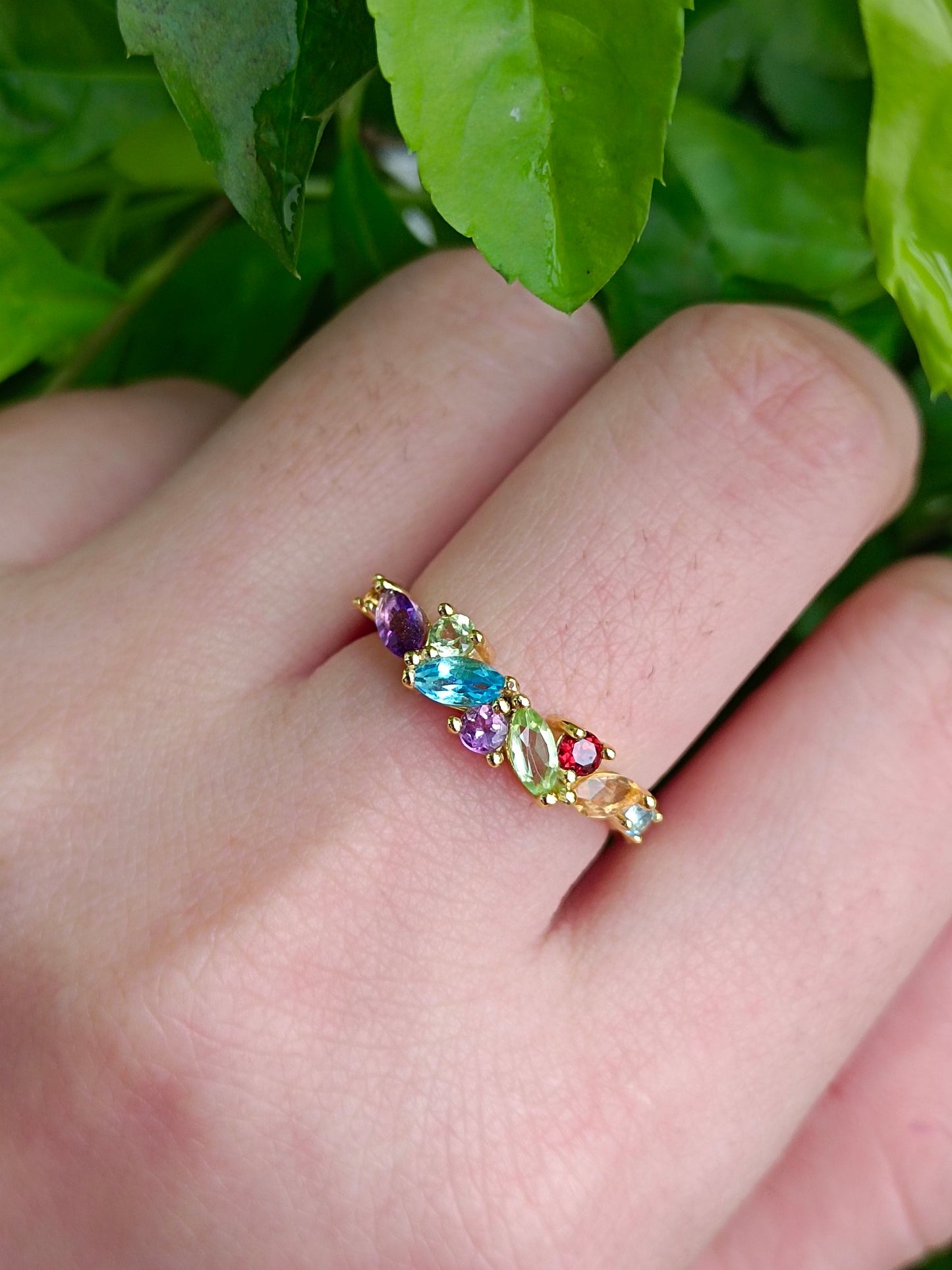 Vibrant Gemstone Ring - A Symphony of Colors in Jewelry