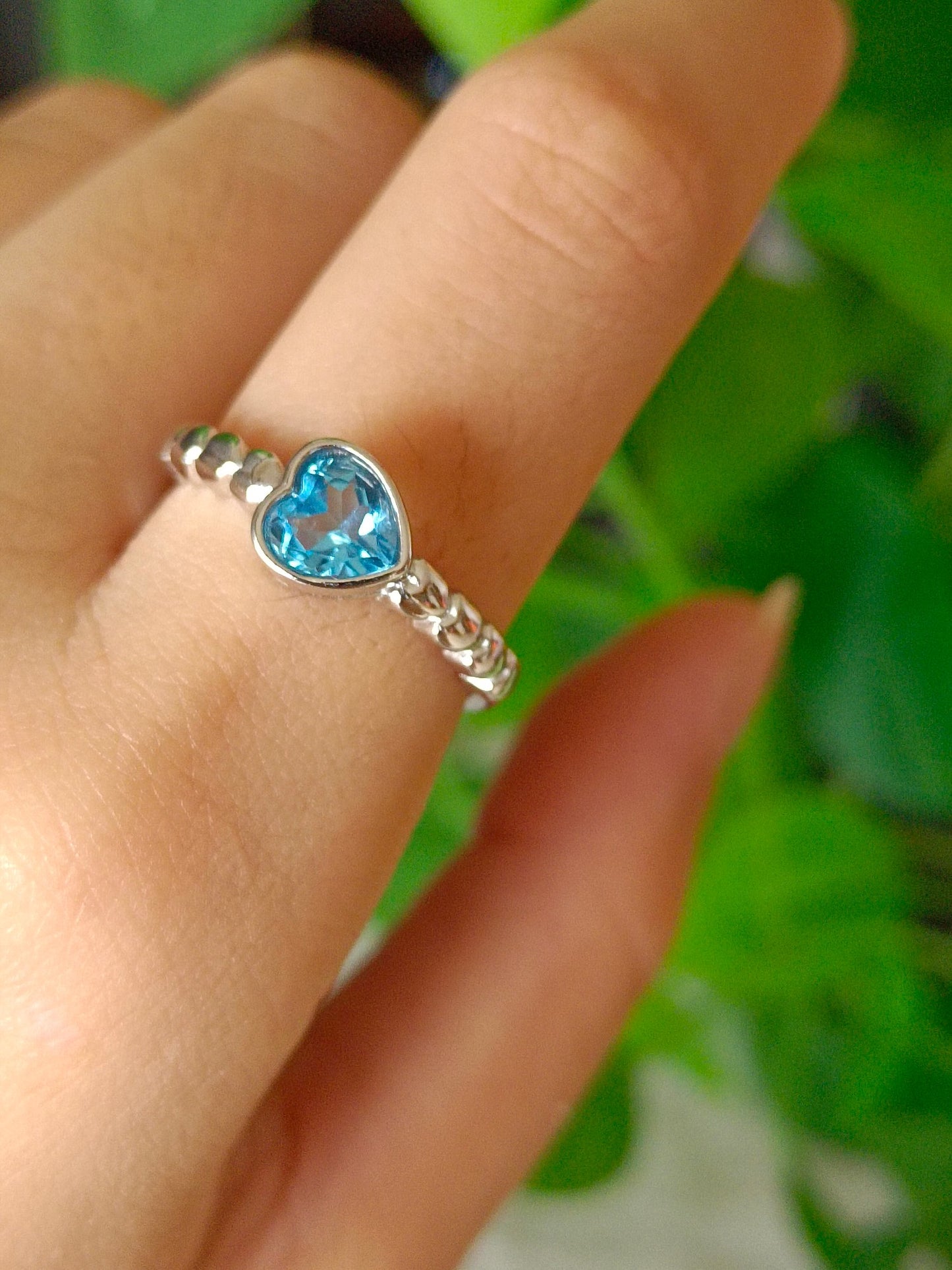 Natural Topaz Heart Ring - A Dazzling Jewelry Piece