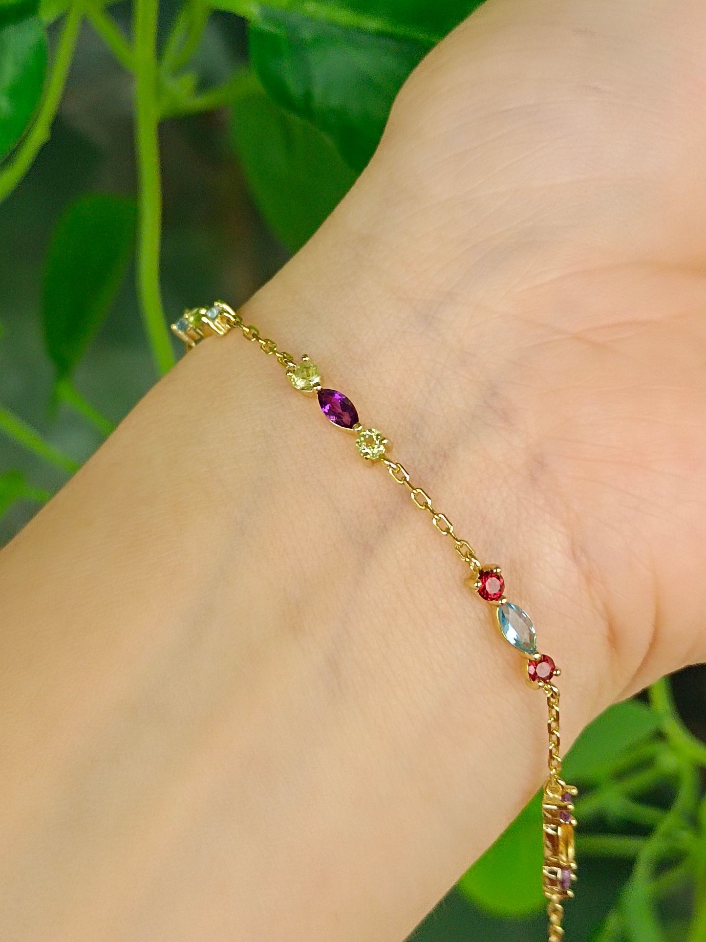 Exquisite Natural Multi-Gemstone Bracelet - A Must-Have Jewelry