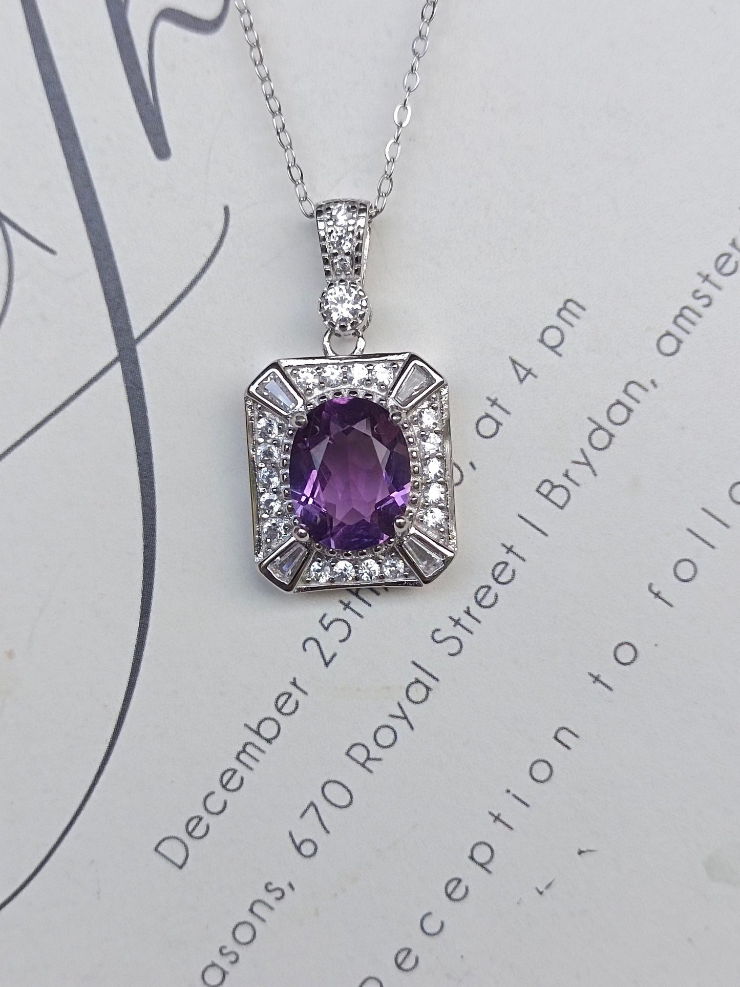 Exquisite Natural Amethyst Pendant Jewelry