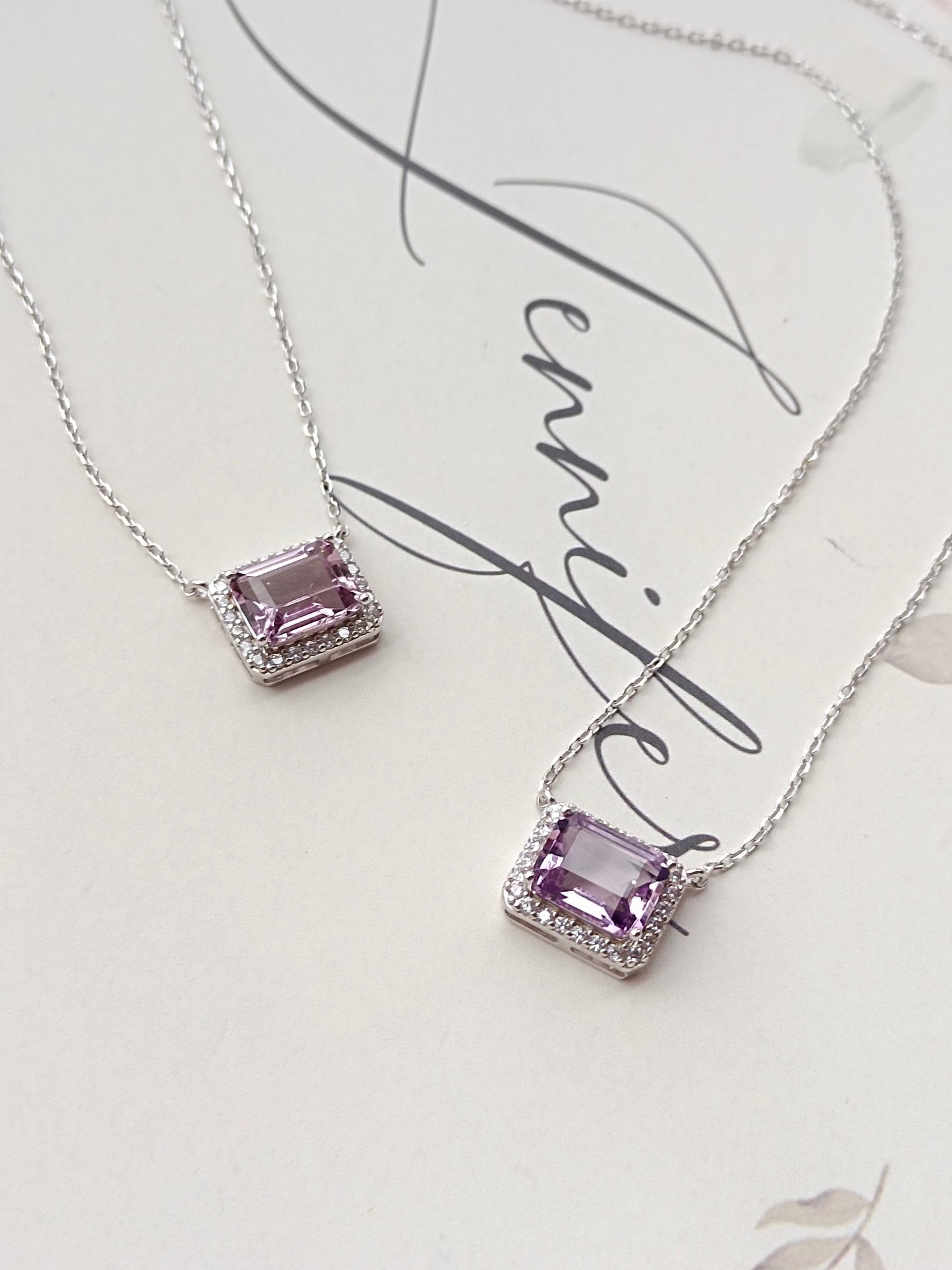 Kalung Amethyst Lavender Asli - Perhiasan Elegan dan Minimalis