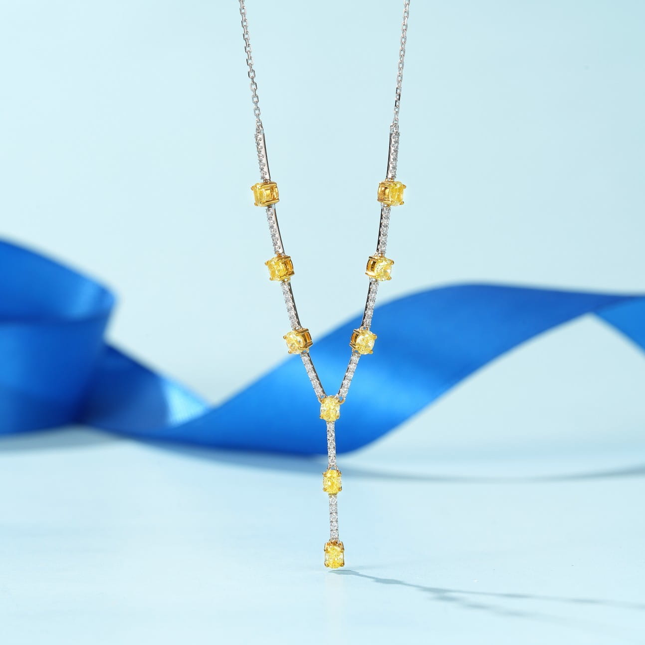 Elegant Yellow Diamond Oval Necklace: A Perfect Blend of Luxury and Affordability