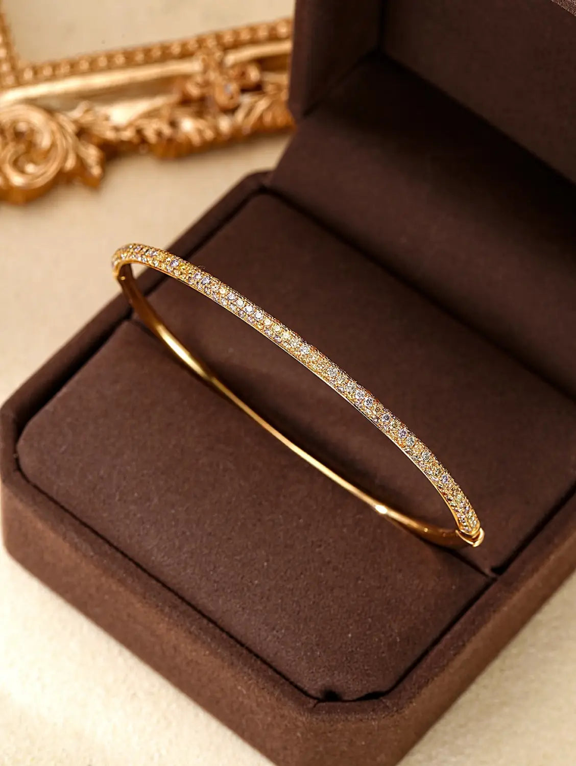 Elegant Half-Hoop Diamond Bracelet with Colorful Gems