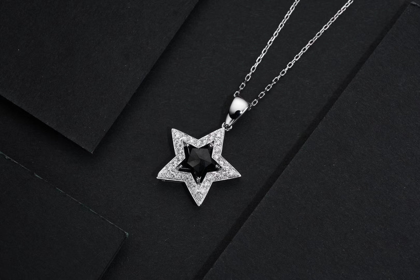 Black Diamond Pentagon Pendant Jewelry - Exclusive Design - Black Diamond Pendant