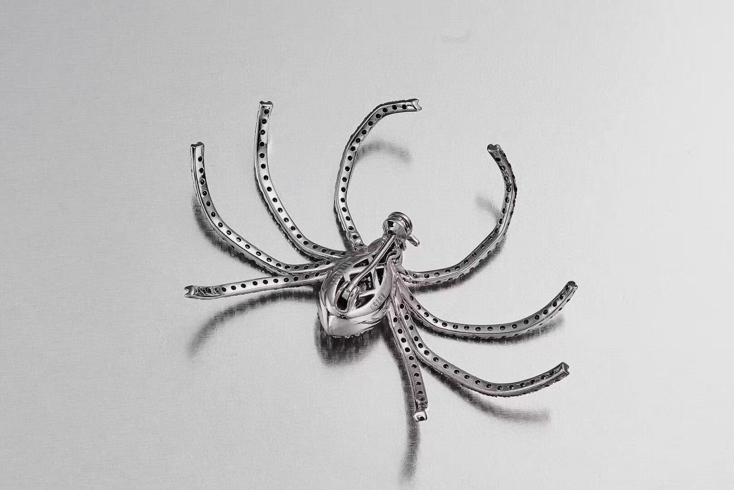 Black Spider Brooch - Unique and Elegant Jewelry Piece - Brooch