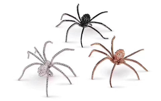 Black Spider Brooch - Unique and Elegant Jewelry Piece - Brooch