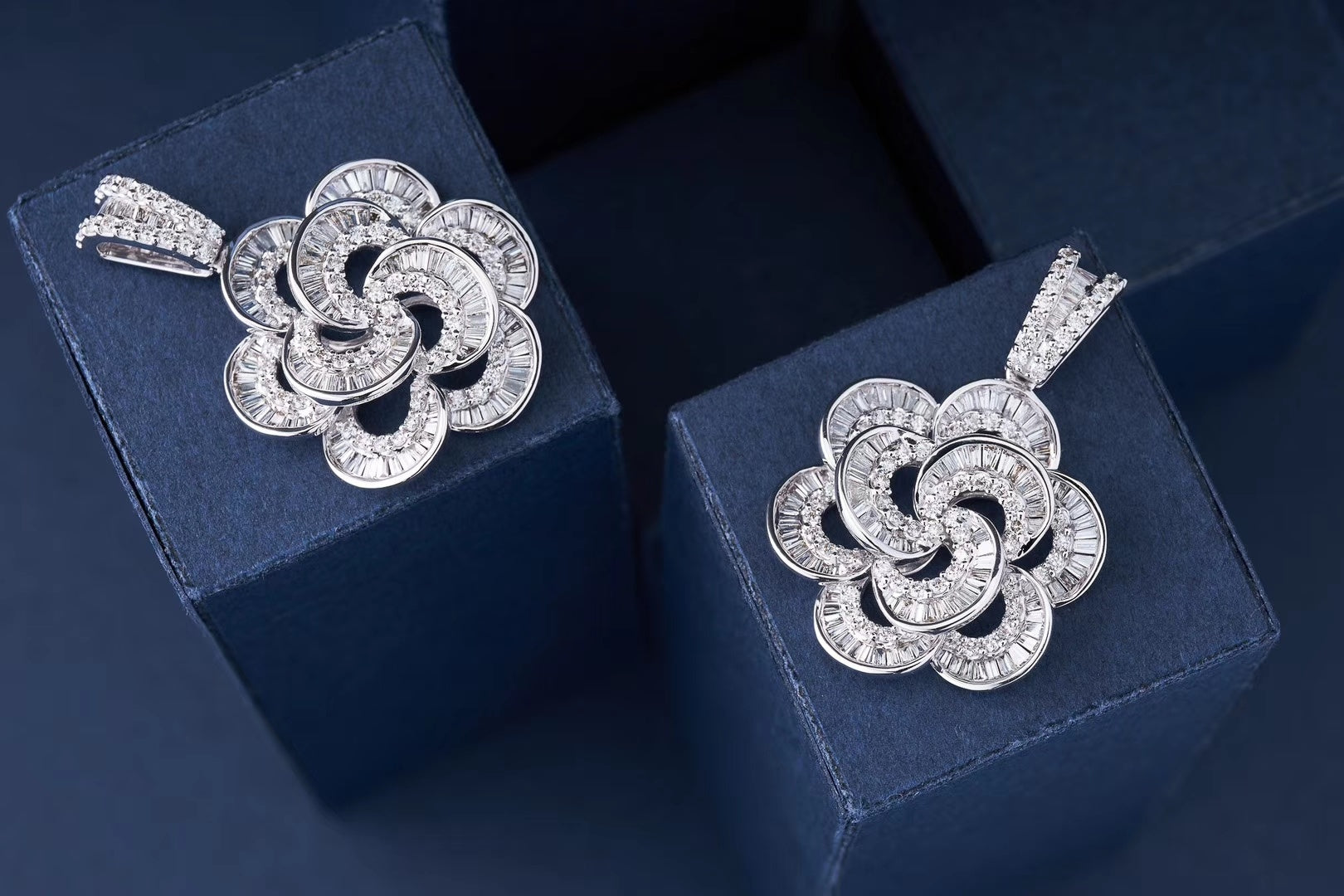 Camellia Jewelry Collection: Exquisite Elegance in Every Piece - White Diamond Set System