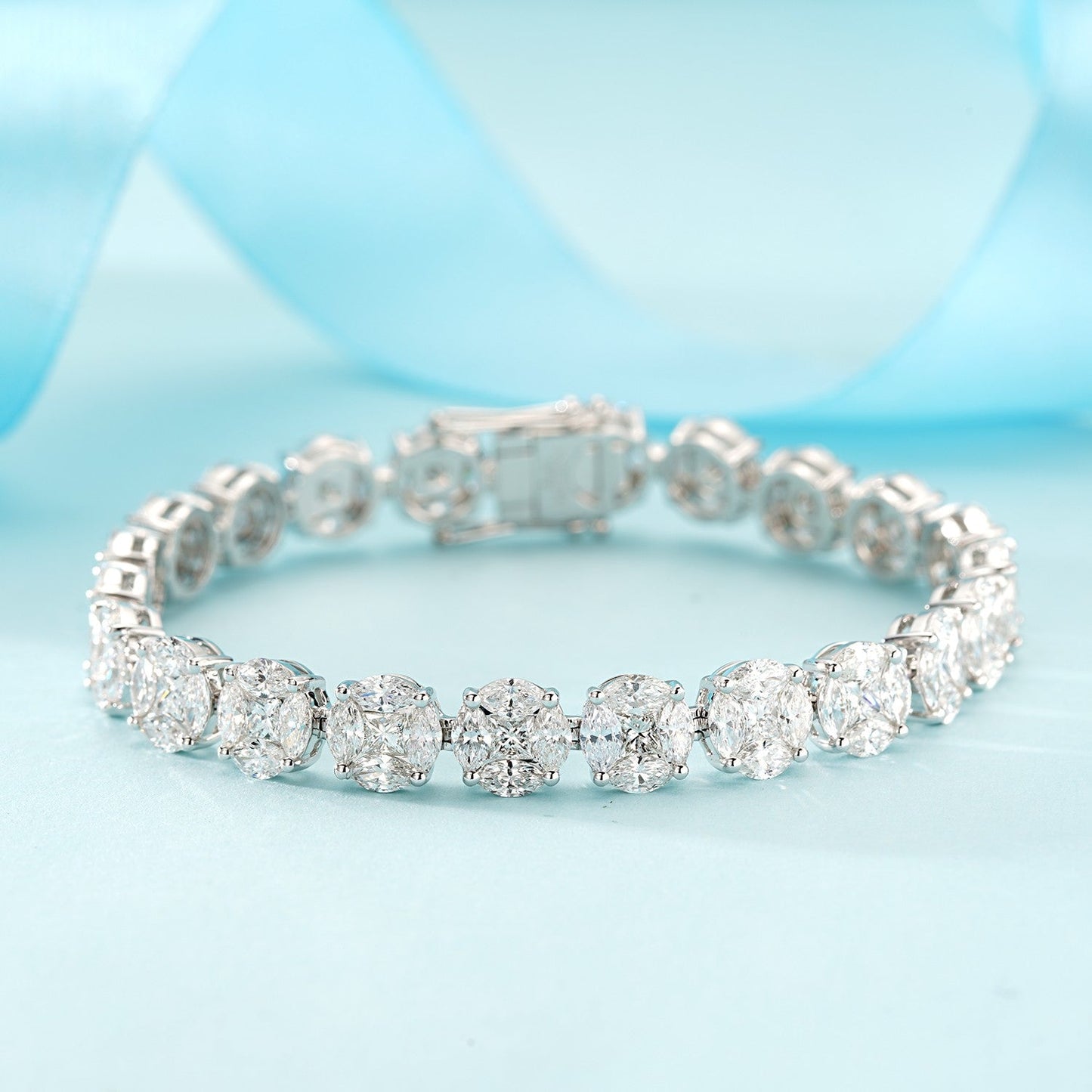 Charming Diamond-Inspired Copper Coin Bracelet - Exclusive Jewelry Collection - White Diamond Bracelet