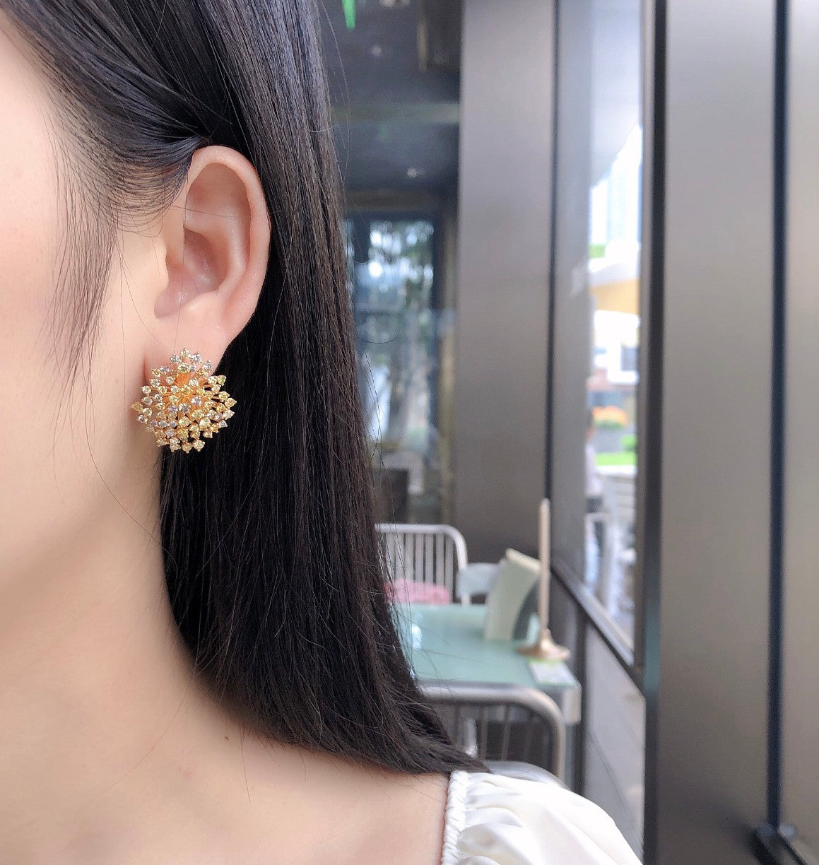 Colorful Diamond-Studded Earrings Jewelry Jeweler.Jewelry