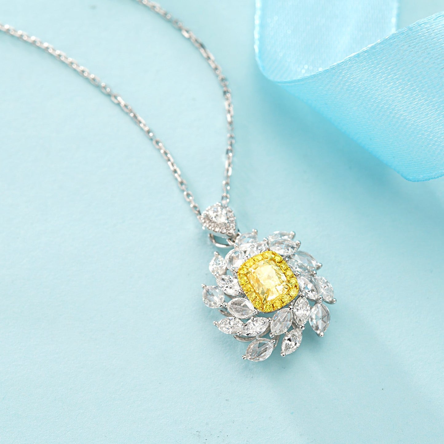 Cra Yellow Diamond Cushion & Marquise Suite Jewelry - Yellow Diamond Pendant