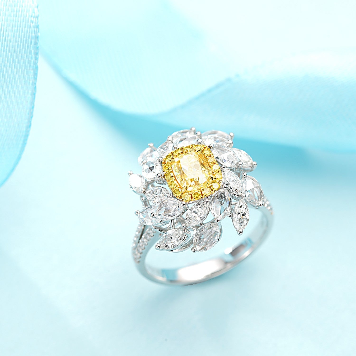 Cra Yellow Diamond Cushion & Marquise Suite Jewelry - Yellow Diamond Pendant