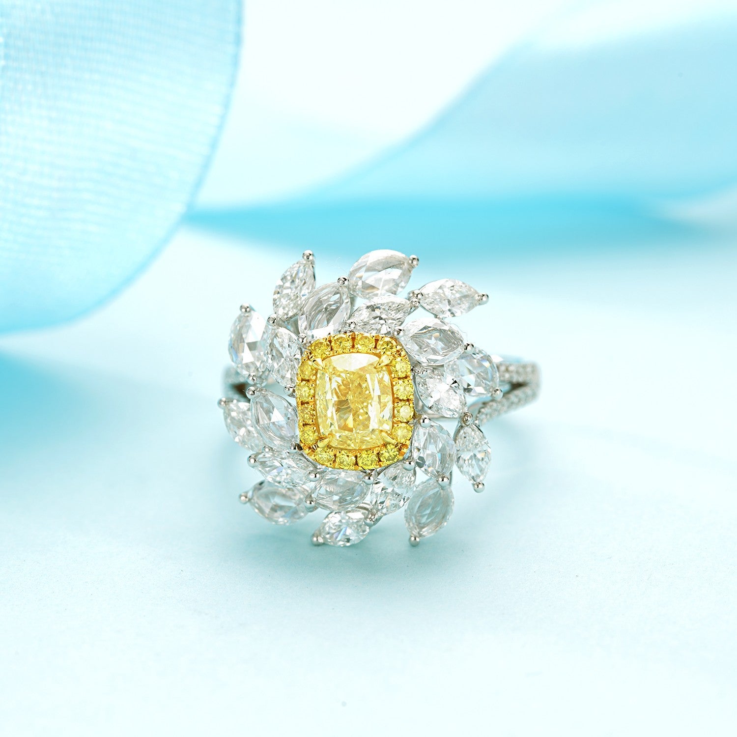 Cra Yellow Diamond Cushion & Marquise Suite Jewelry - Yellow Diamond Pendant