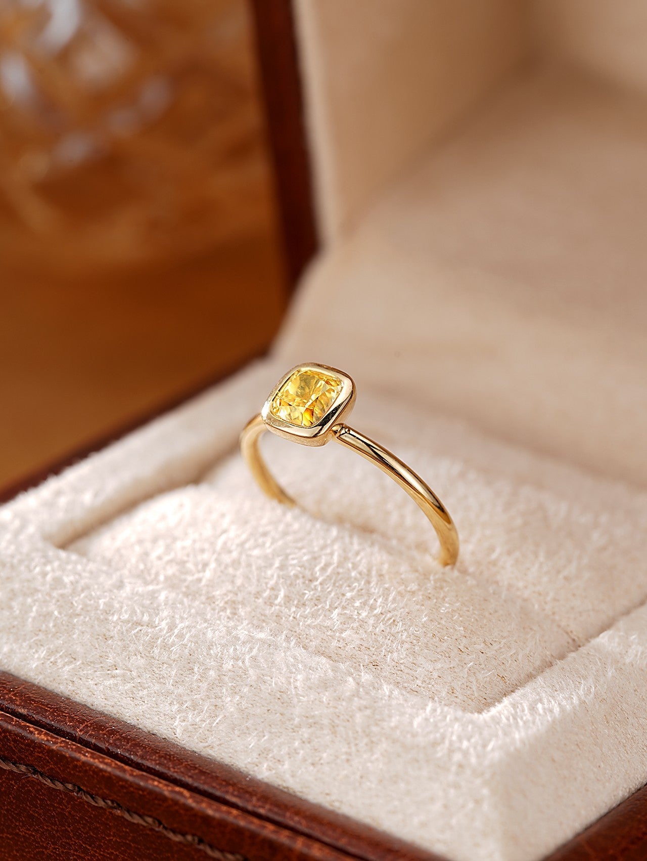 Cushion Cut Yellow Diamond Ring - Premium Jewelry Jeweler.Jewelry