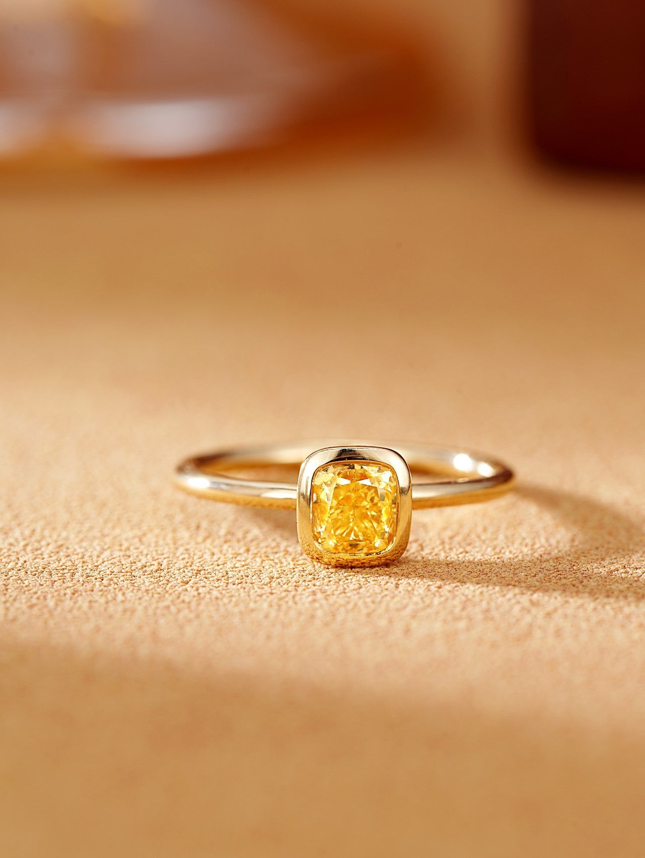 Cushion Cut Yellow Diamond Ring - Premium Jewelry Jeweler.Jewelry