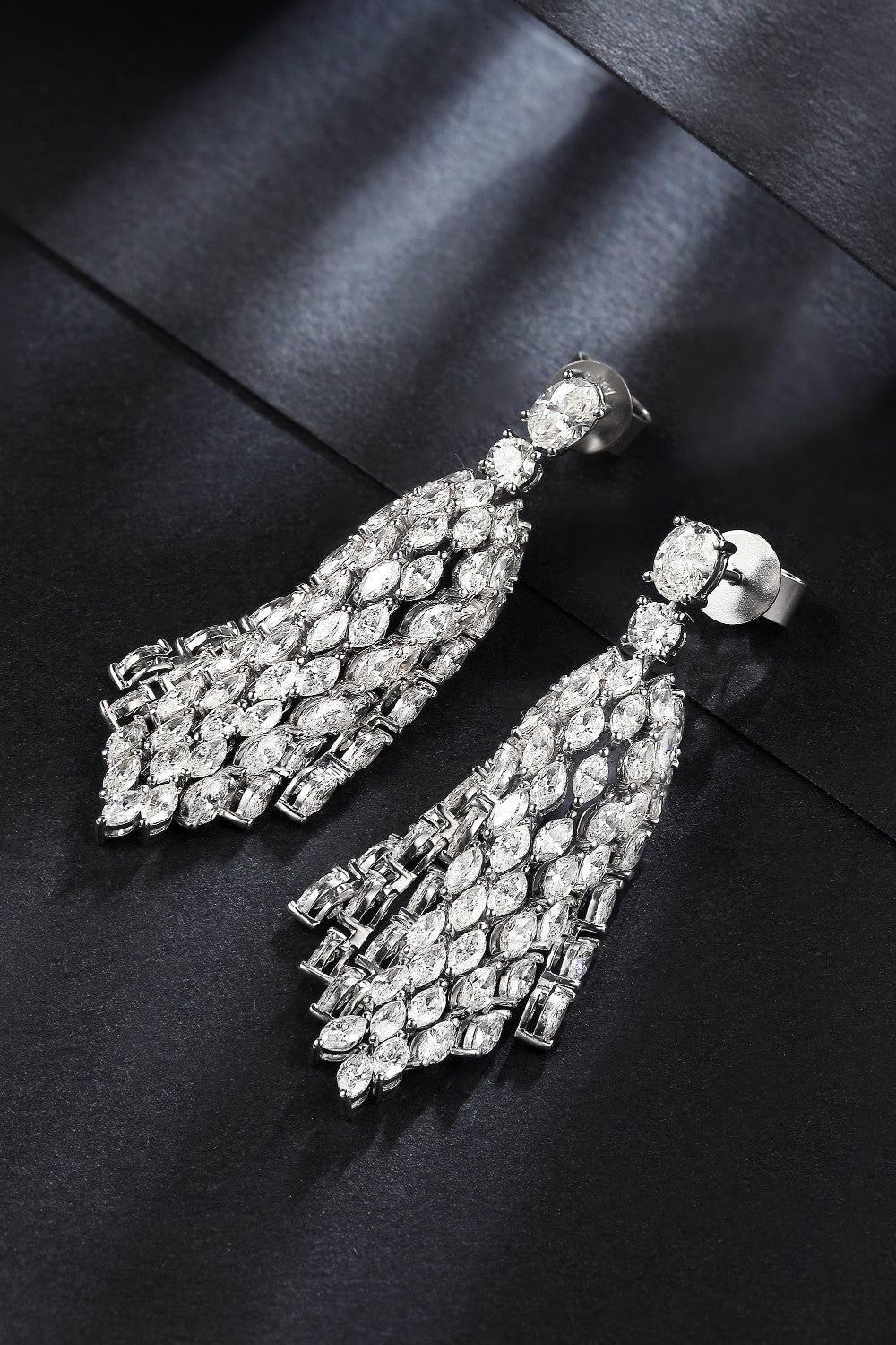 Dazzling Arc-Shaped Tassel Earrings in Jewelry Collection - Jeweler.Jewelry