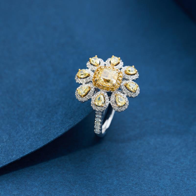 Dazzling Yellow Diamond Sun Ring - Premium Jewelry Collection Jeweler.Jewelry