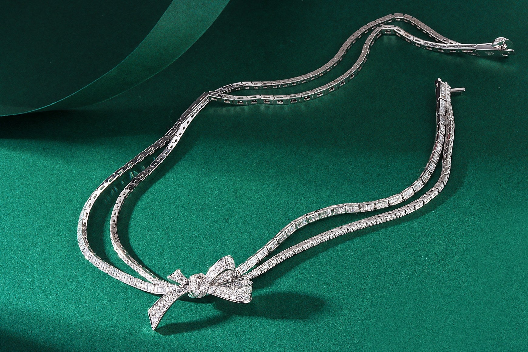 Diamond Bowknot Collarbone Chain Jewelry - A Luxurious Choice - White Diamond Necklace