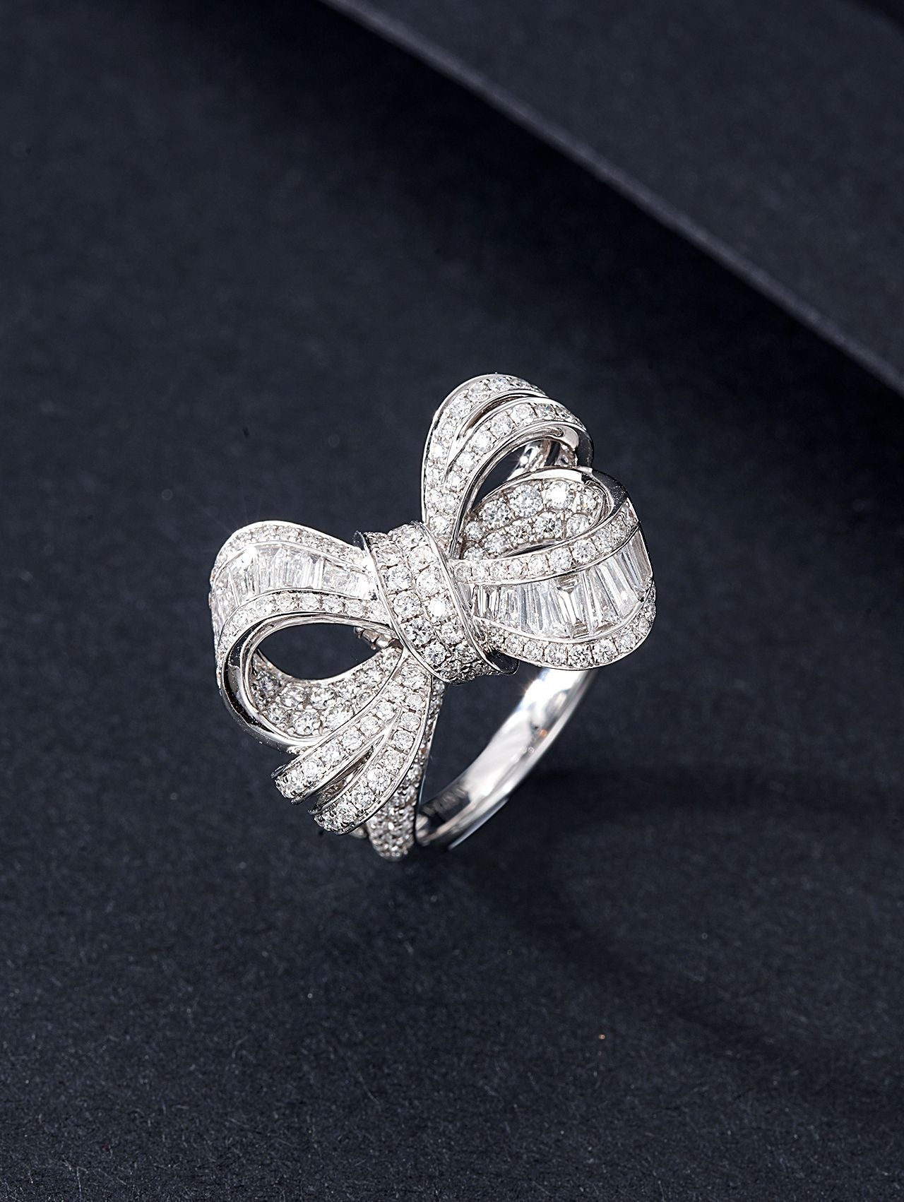 Diamond Butterfly Ring with Dual-Wear Design - Premium Jewelry - White Diamond Ring