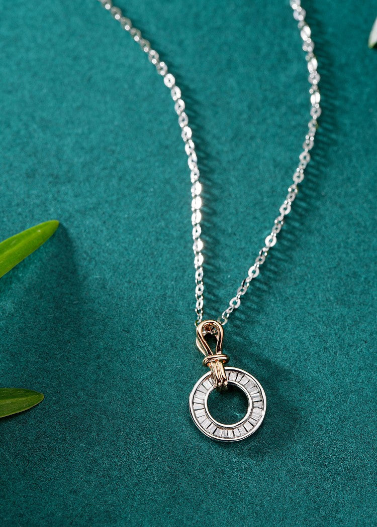 Diamond Circle Pendant Jewelry - Unique and Elegant Choice - White Diamond Pendant