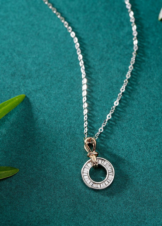 Diamond Circle Pendant Jewelry - Unique and Elegant Choice - White Diamond Pendant