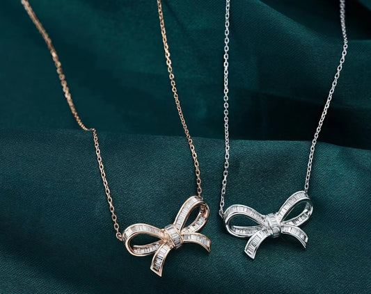 Diamond Cross Bow Pendant Jewelry - A Sparkling Choice - White Diamond Set System