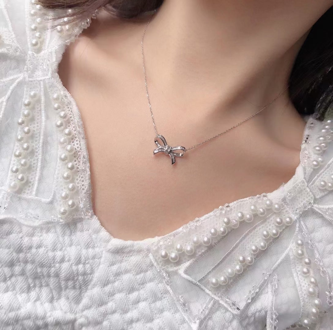 Diamond Cross Bow Pendant Jewelry - A Sparkling Choice - White Diamond Set System