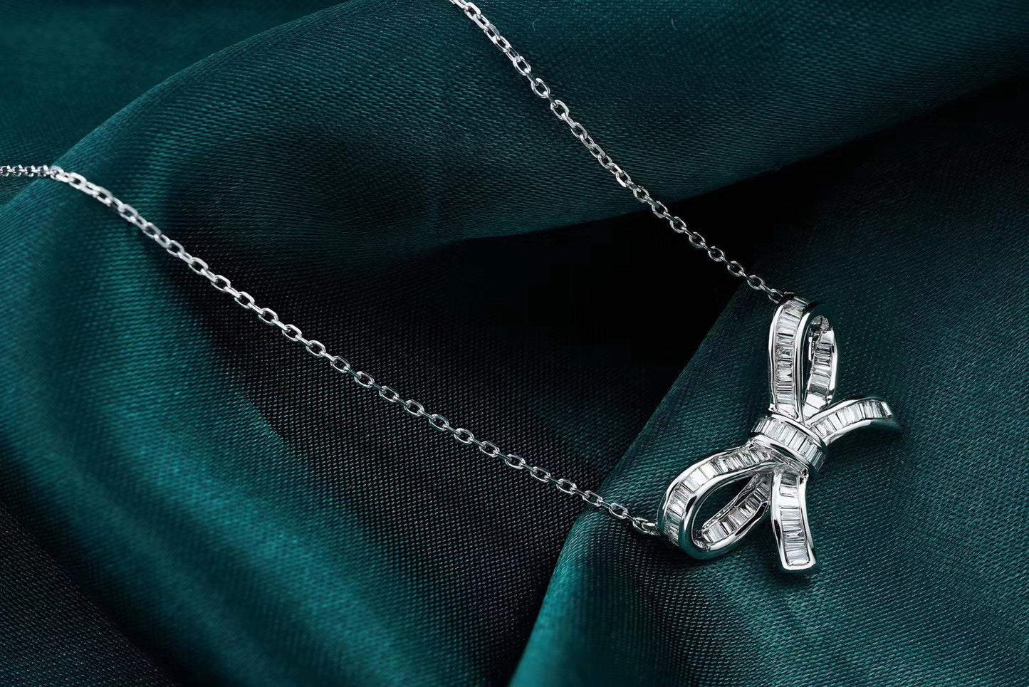 Diamond Cross Bow Pendant Jewelry - A Sparkling Choice - White Diamond Set System