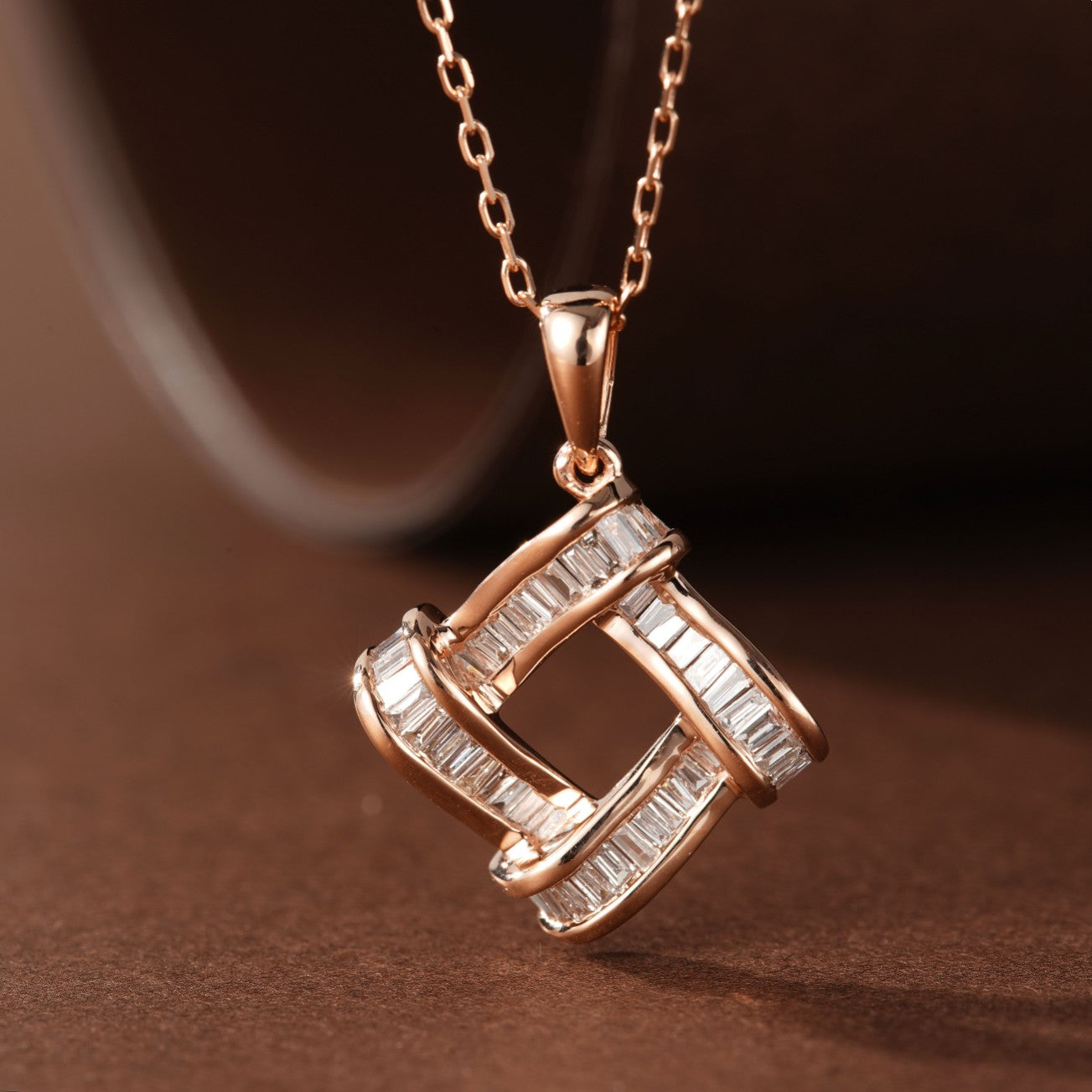 Diamond Cross Square Pendant Jewelry - Unique and Elegant Choice - White Diamond Pendant