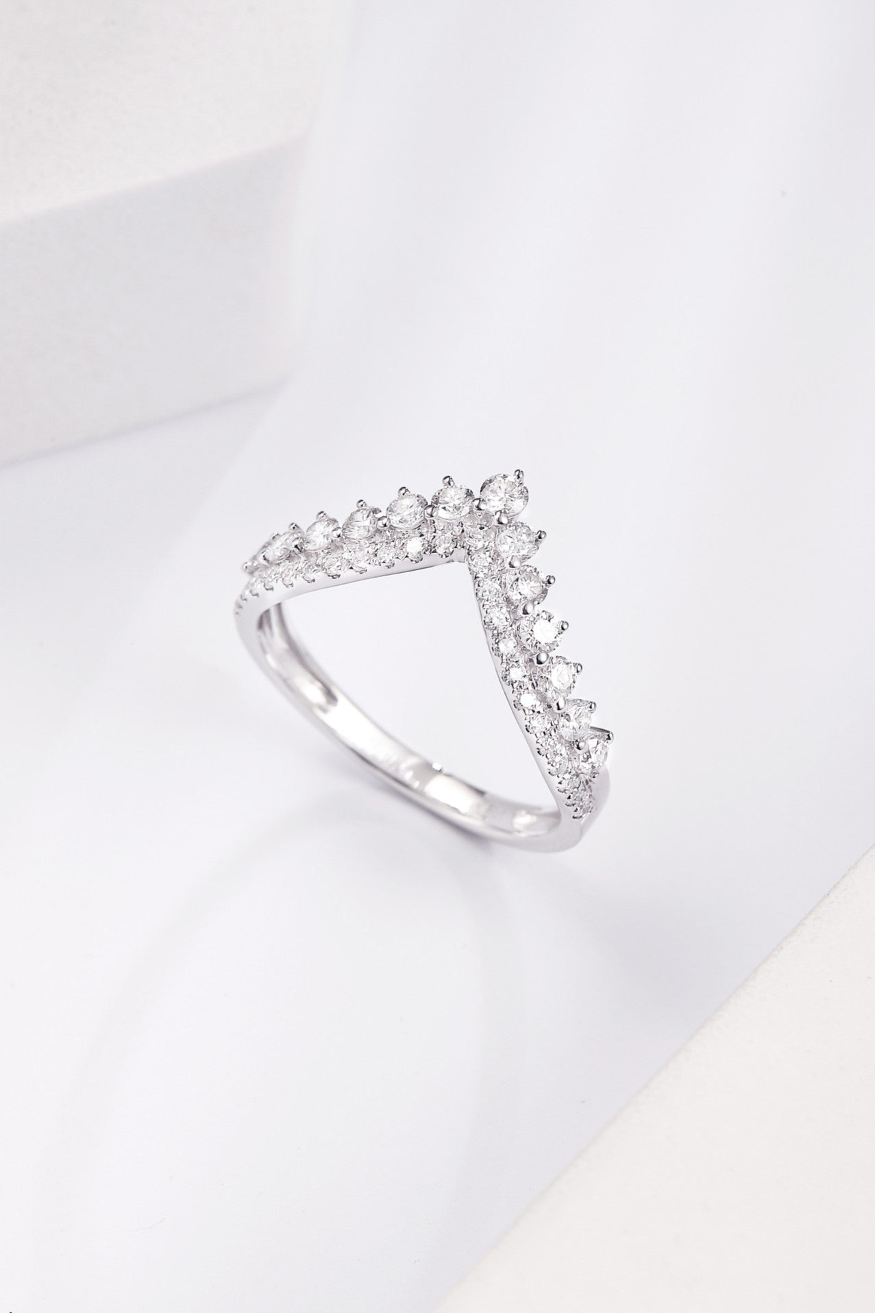 Diamond Crown Ring - Luxurious Jewelry Piece - White Diamond Ring