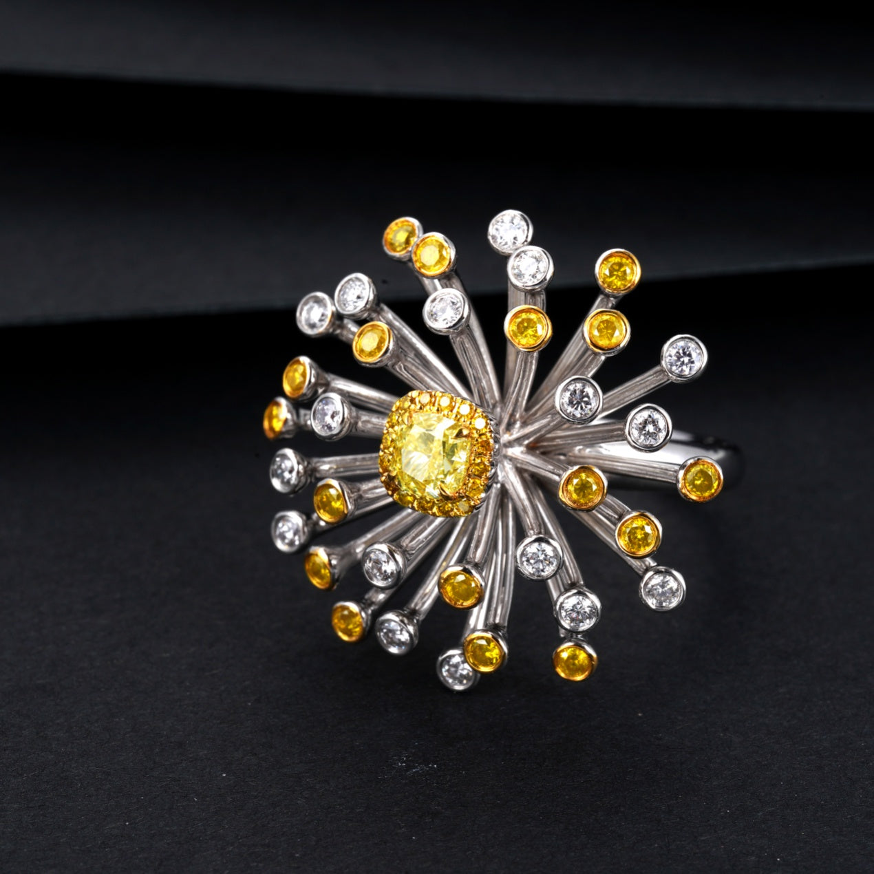 Diamond Dandelion Ring - Unique Jewelry Piece Jeweler.Jewelry