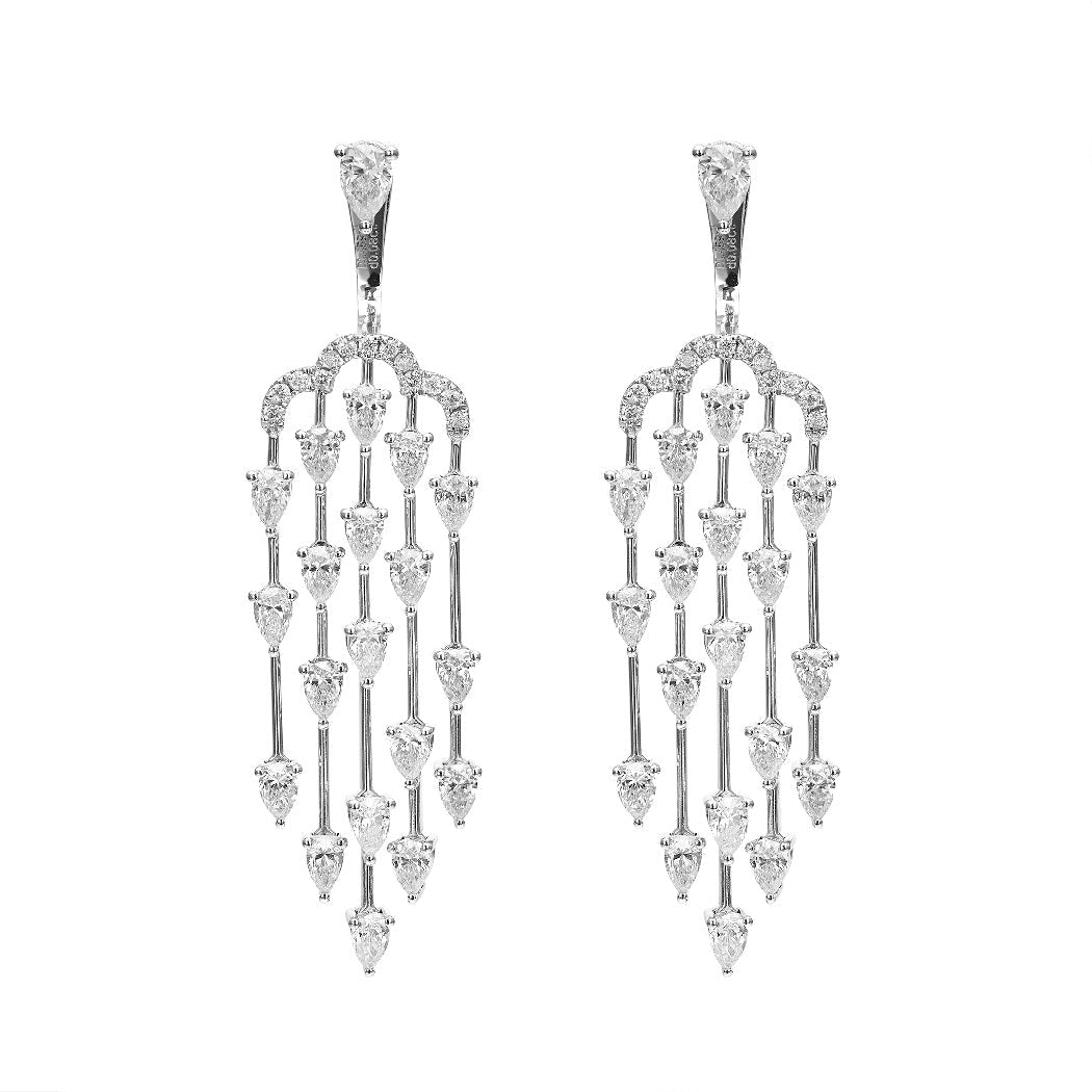 Diamond Drop Earrings - Two-Way Wearable Jewelry - Jeweler.Jewelry