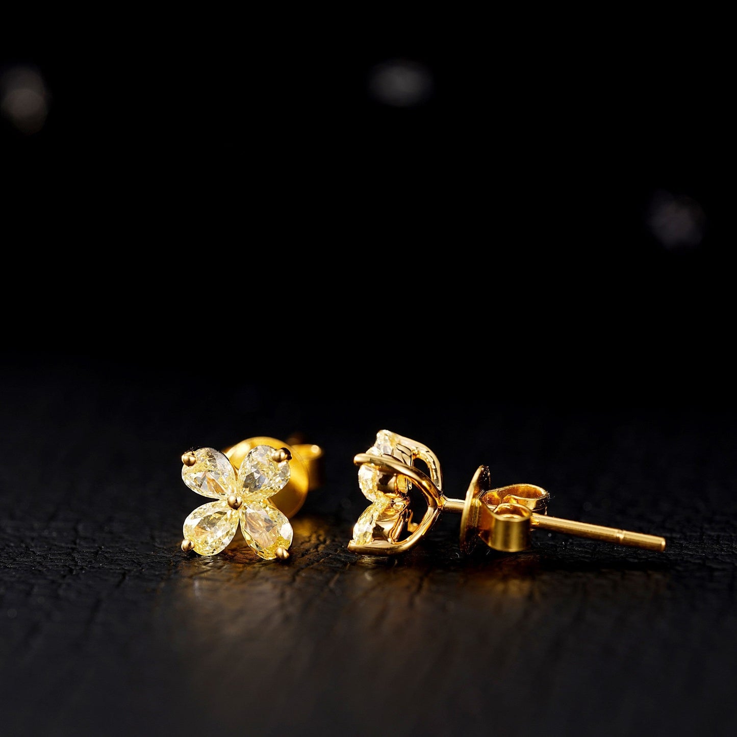 Diamond Drop Four-Leaf Earrings - A Sparkling Jewelry Gem Jeweler.Jewelry