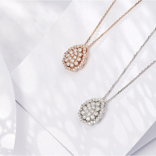 Diamond Drop Pendant Jewelry - Elegant Sparkle for Every Occasion - White Diamond Pendant