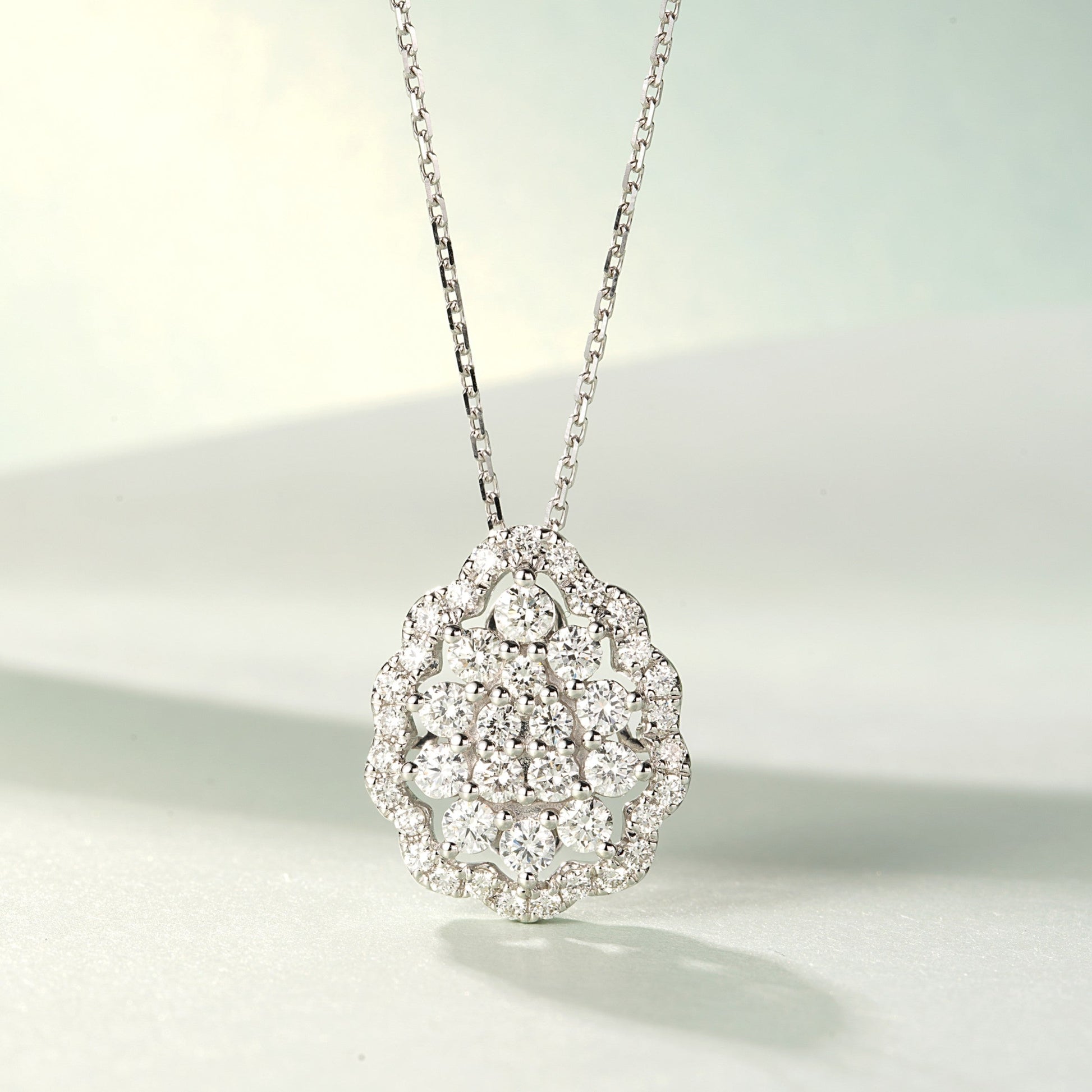 Diamond Drop Pendant Jewelry - Elegant Sparkle for Every Occasion - White Diamond Pendant