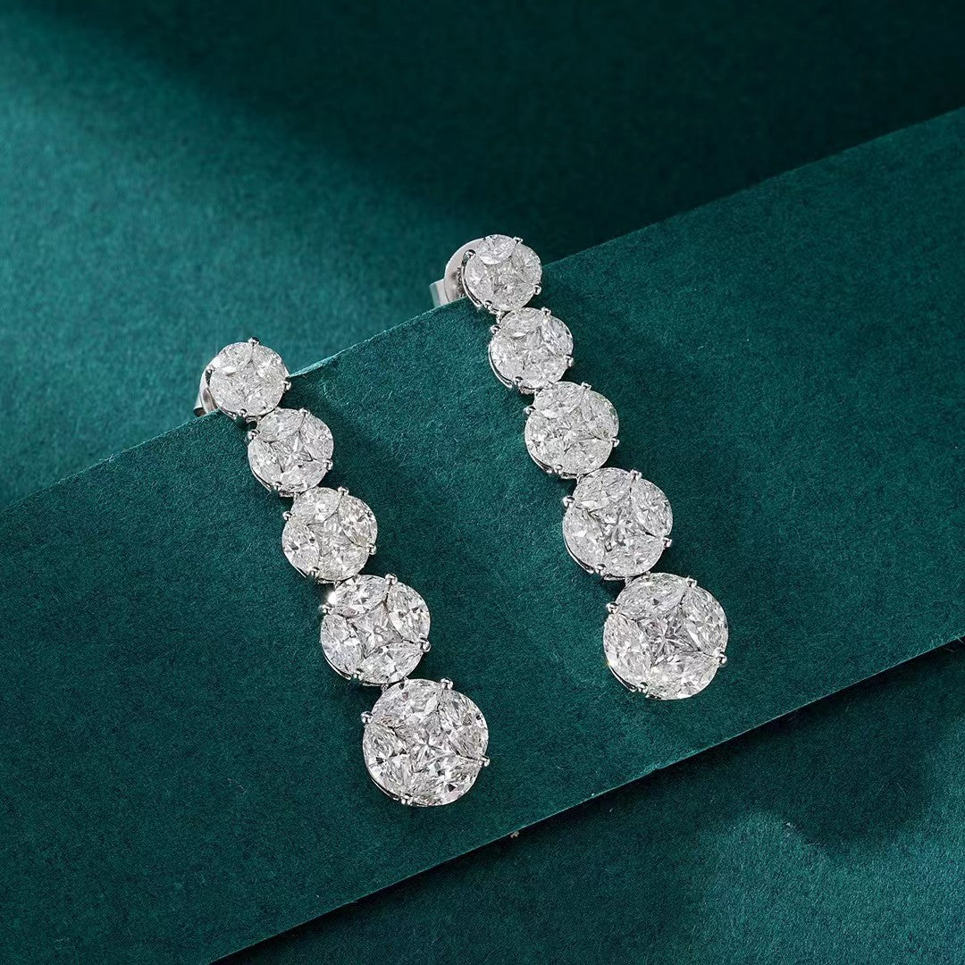 Diamond-Encrusted Coin Earrings - Unique Jewelry Piece - Jeweler.Jewelry