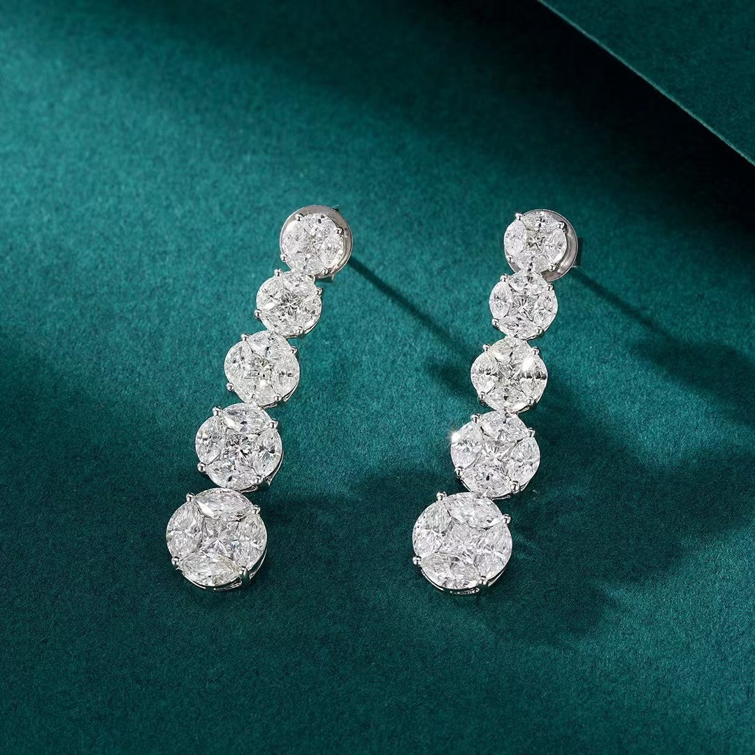 Diamond-Encrusted Coin Earrings - Unique Jewelry Piece - Jeweler.Jewelry