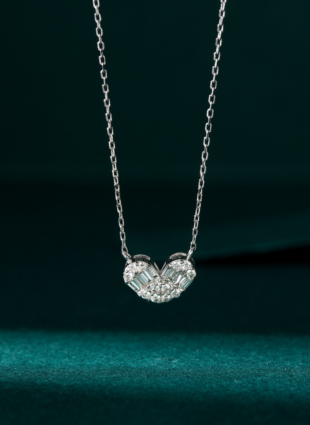 Diamond Heart Pendant Jewelry - Elegant and Sparkling Choice - White Diamond Pendant