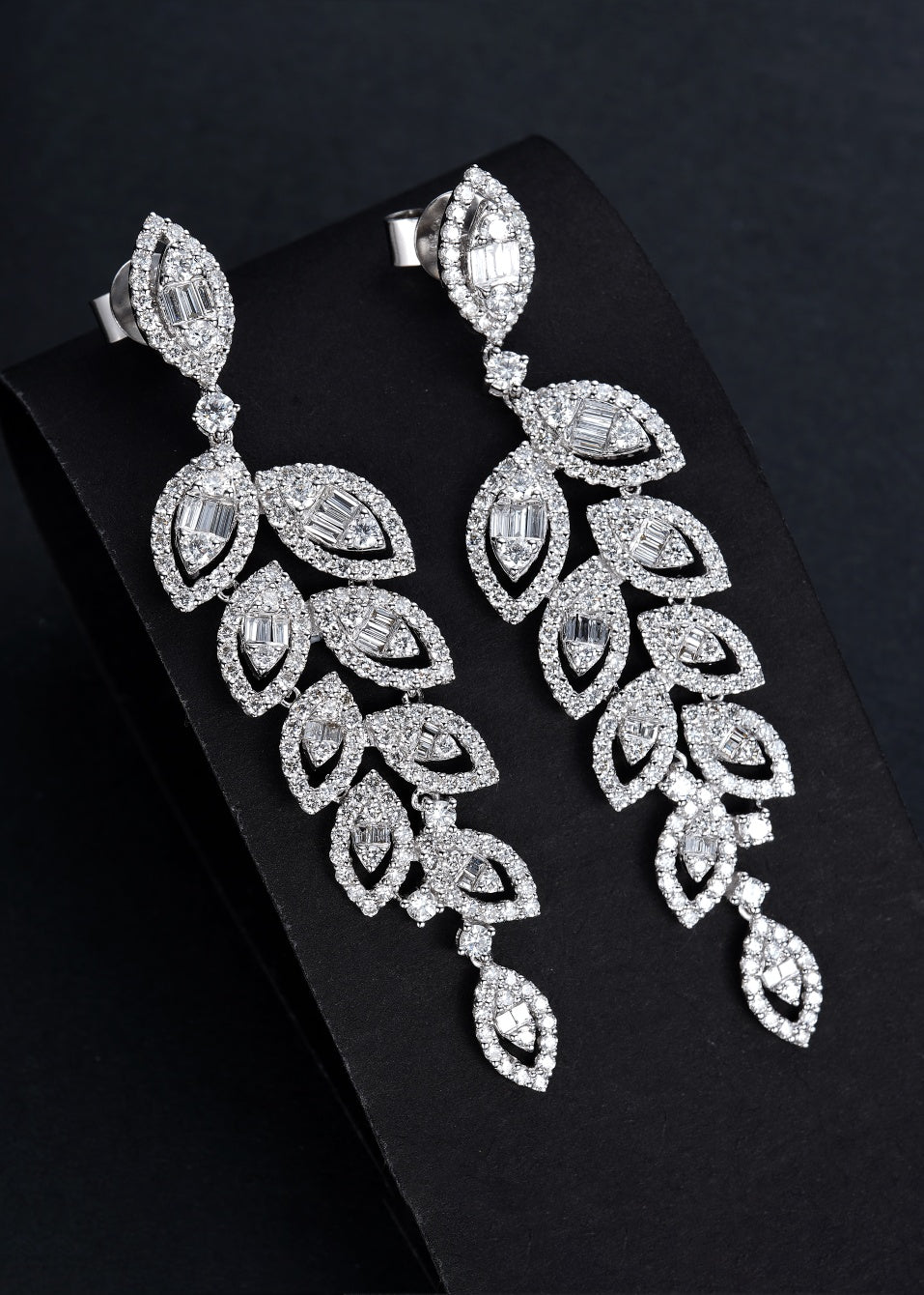 Diamond Marquise Briolette Earrings - Unique Jewelry Piece - Jeweler.Jewelry